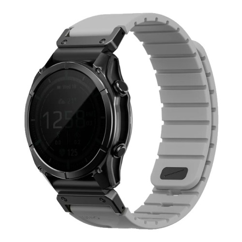Ремешок Uniq Fluo для часов Garmin 22 мм, каучуковый (Gray)