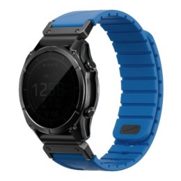Ремешок Uniq Fluo для часов Garmin 22 мм, каучуковый (Blue)