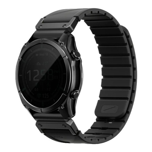 Ремешок Uniq Fluo для часов Garmin 26 мм, каучуковый (Black)