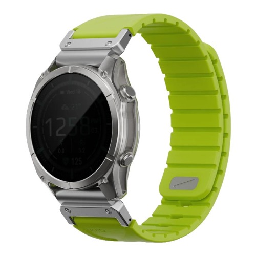 Ремешок Uniq Fluo для часов Garmin 26 мм, каучуковый (Green)