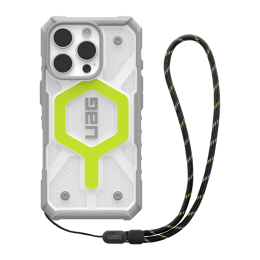 Защитный прозрачный чехол MagSafe с ремешком на запястье UAG Pathfinder Clear для iPhone 16 Pro