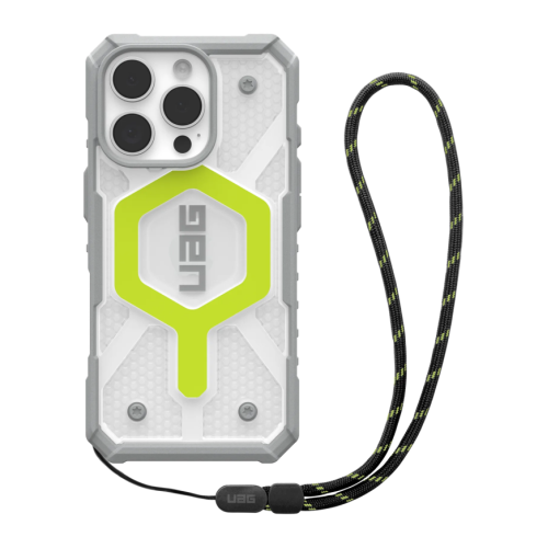 Защитный прозрачный чехол MagSafe с ремешком на запястье UAG Pathfinder Clear для iPhone 16 Pro