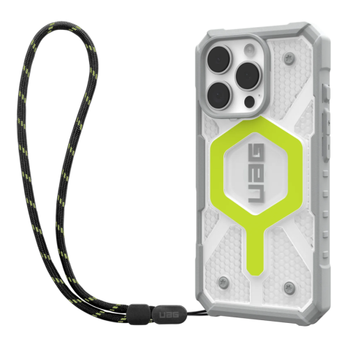 Защитный прозрачный чехол MagSafe с ремешком на запястье UAG Pathfinder Clear для iPhone 16 Pro - изображение 1