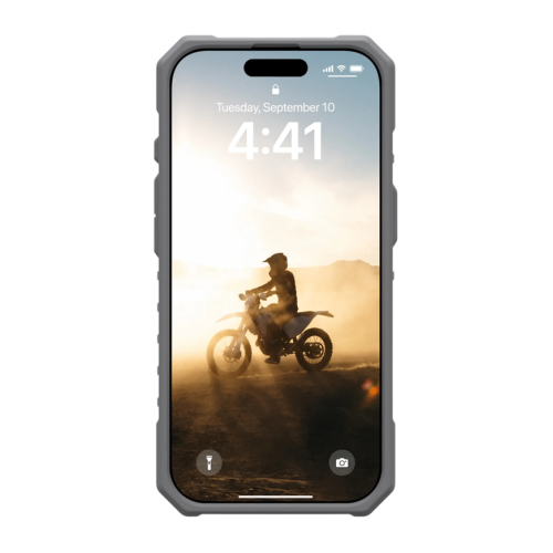 Защитный прозрачный чехол MagSafe с ремешком на запястье UAG Pathfinder Clear для iPhone 16 Pro - изображение 4
