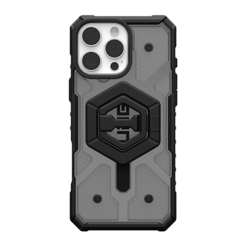 Защитный прозрачный чехол MagSafe и кольцо-держатель-подставка UAG Pathfinder Clear для iPhone 16 Pro Max