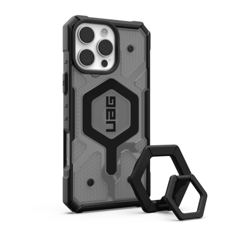 Защитный прозрачный чехол MagSafe и кольцо-держатель-подставка UAG Pathfinder Clear для iPhone 16 Pro Max - изображение 1