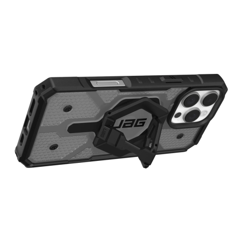 Защитный прозрачный чехол MagSafe и кольцо-держатель-подставка UAG Pathfinder Clear для iPhone 16 Pro Max - изображение 2
