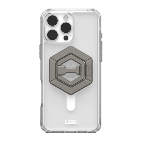 Защитный прозрачный чехол MagSafe и кольцо-держатель-подставка UAG Plyo для iPhone 16 Pro Max