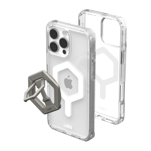 Защитный прозрачный чехол MagSafe и кольцо-держатель-подставка UAG Plyo для iPhone 16 Pro Max - изображение 3