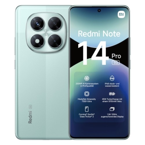 Телефон Xiaomi Redmi Note 14 Pro 5G 12/512Gb (Coral Green)