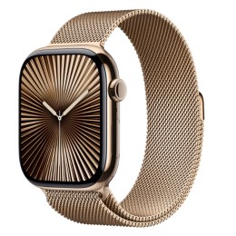 Часы Apple Watch Series 10 46mm Gold Titanium Case, Milano Loop (Gold) M/L