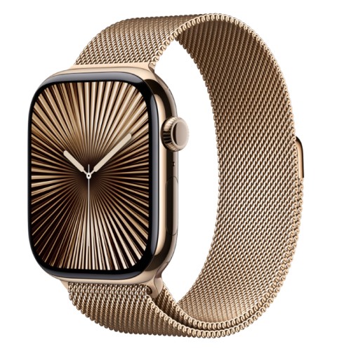 Часы Apple Watch Series 10 46mm Gold Titanium Case, Milano Loop (Gold) M/L