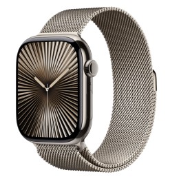 Часы Apple Watch Series 10 46mm Natural Titanium Case, Milano Loop (Natural) S/M