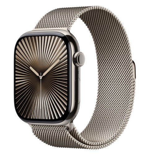 Часы Apple Watch Series 10 46mm Natural Titanium Case, Milano Loop (Natural) S/M