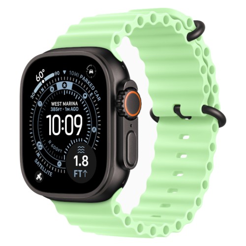 Часы Apple Watch Ultra 3 GPS + Cellular 49mm Black Titanium Case, Ocean Band (Neon Green)