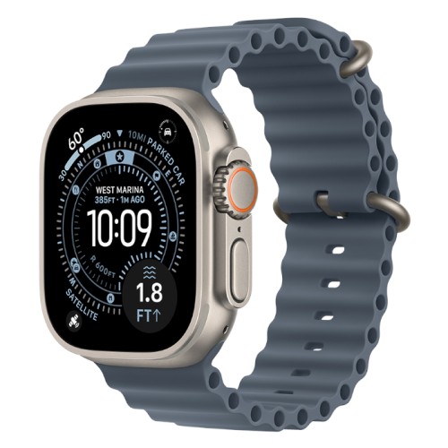 Часы Apple Watch Ultra 3 GPS + Cellular 49mm Natural Titanium Case, Ocean Band (Anchor Blue)