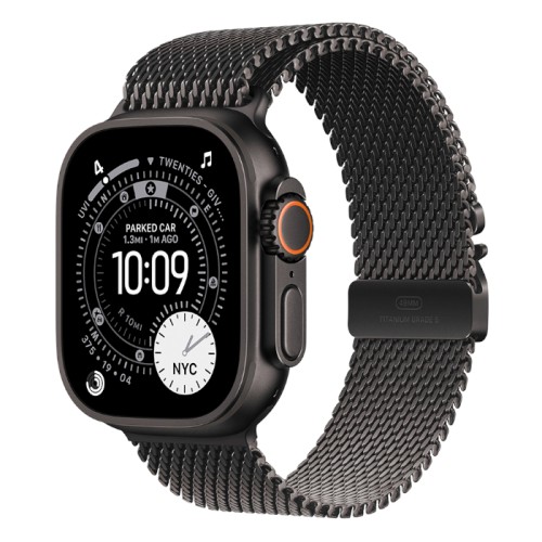 Часы Apple Watch Ultra 3 GPS + Cellular 49mm Black Titanium Case, Milanese Loop (Black Titanium) L
