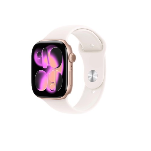 Часы Apple Watch Series 11 46mm Rose Gold Aluminium Case, Sport Band (Light Blush) M/L