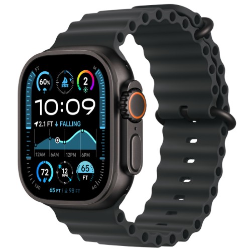 Часы Apple Watch Ultra 2 GPS + Cellular 49mm, Black Titanium Case, Ocean Band (Black)