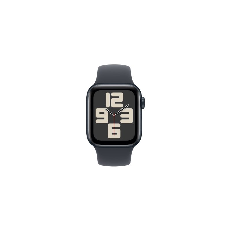 apple watch se gen 2 44 мм в цвете Midnight со спортивным ремешком