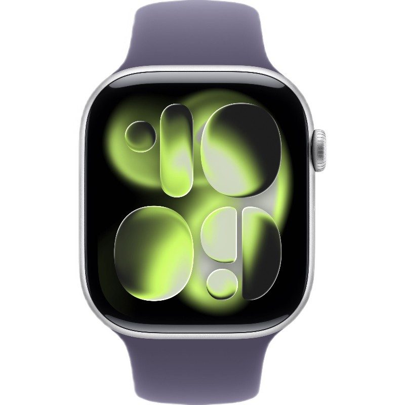Apple Watch Series 11 42mm Silver Aluminium Case Sport Band Purple Fog