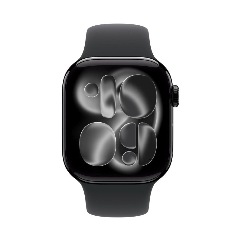 Apple Watch Series 11 42 мм Jet Black Aluminium Case с чёрным Sport Band