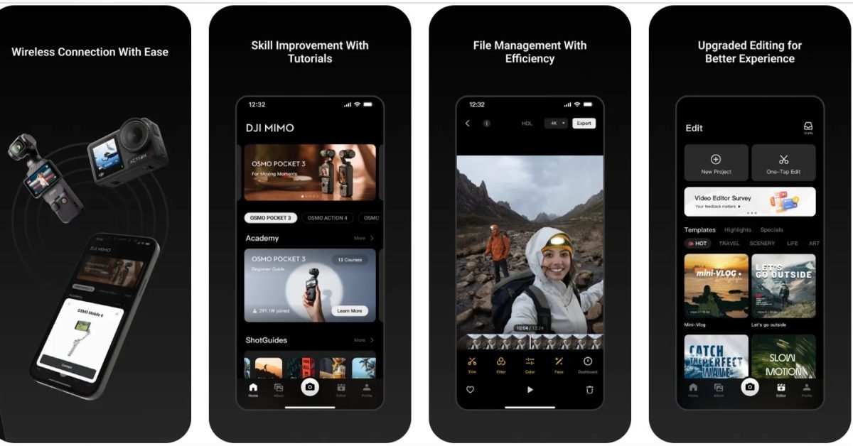 DJI Mimo получил автобэкап, умный монтаж и новые инструменты