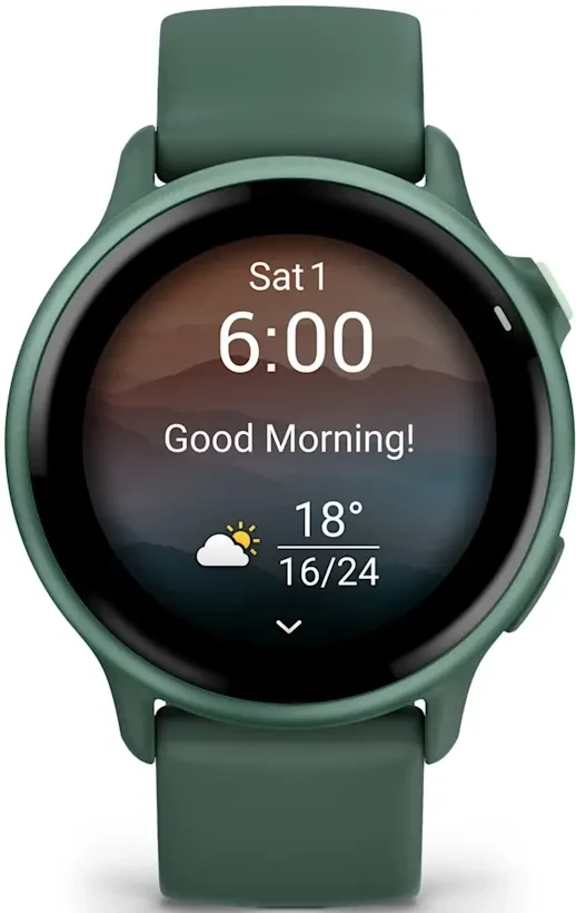 Умные часы Garmin VIVOACTIVE 6 зеленого цвета вид спереди