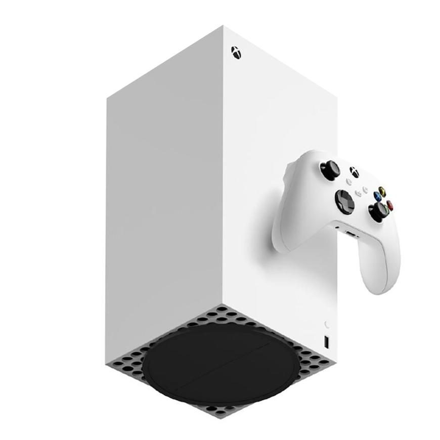 Microsoft Xbox Series X Digital Edition White 1 ТБ рядом с продвинутым геймпадом
