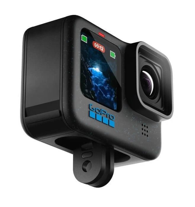 GoPro HERO 12 Black Edition черного цвета крупный план спереди