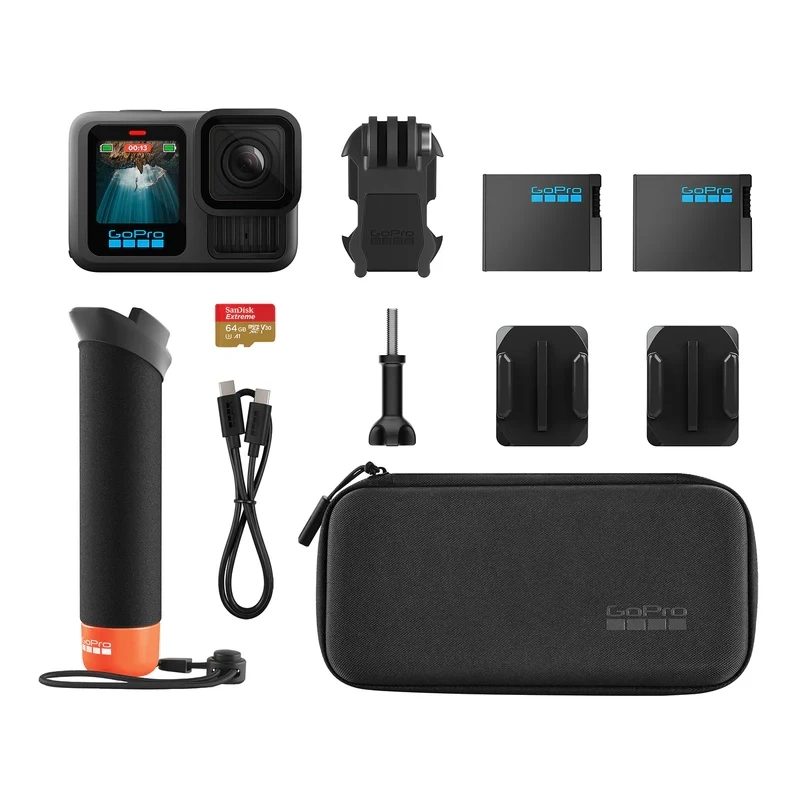 Комплект GoPro HERO 13 Black как пример старшей экшн-камеры рядом с GoPro HERO 4K