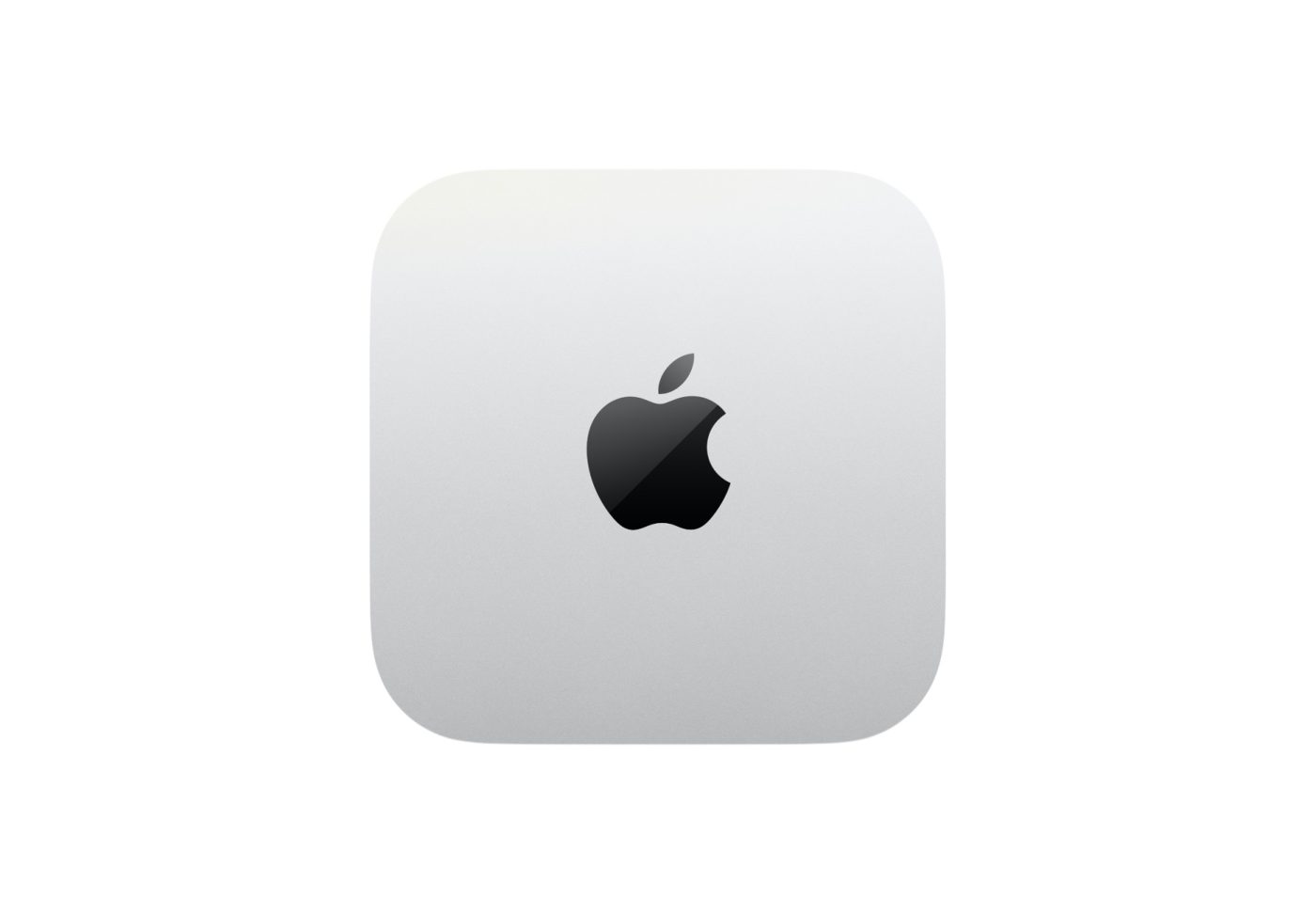 Mac mini M4 Pro серебристого цвета, вид сверху